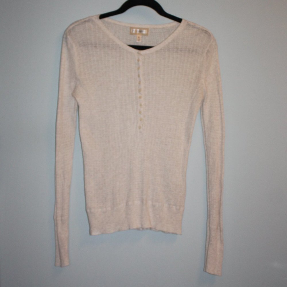 Off White Long Sleeve Sweater With Buttons (X-Large)/ Aeropostale